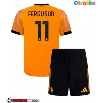 Otroške Nogometnih dresov AS Roma Evan Ferguson #11 Gostujoči 2025-26 Kratki rokavi (+ hlače)